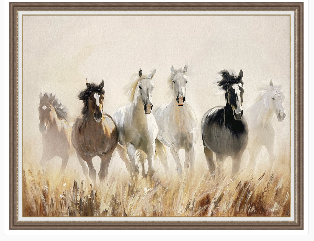 Hand Painted Picture Wild horses 50x70cm