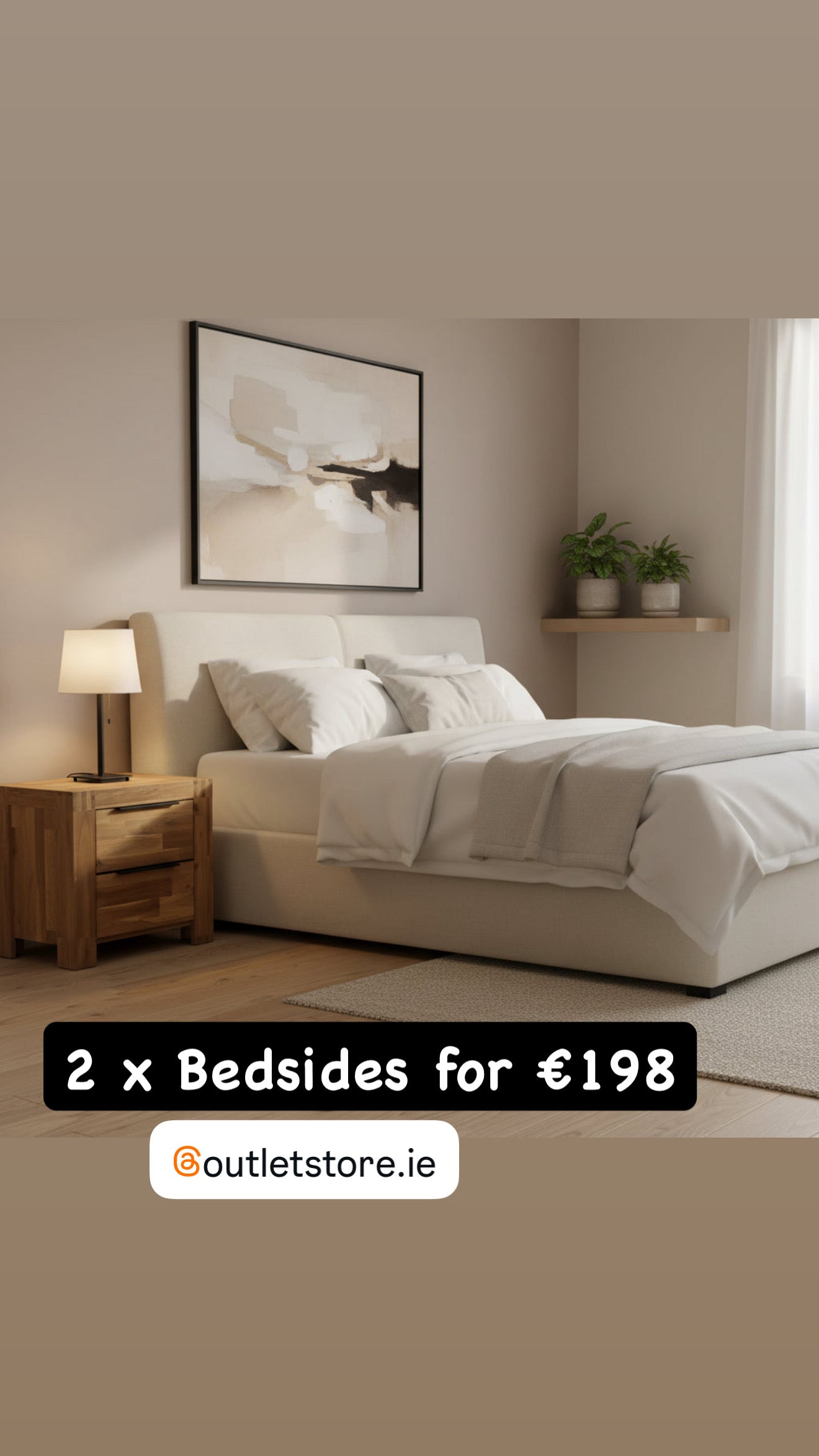 Montreal Bedside cabinets oak set of 2 ex showhouse by Renaissance Design Studio
