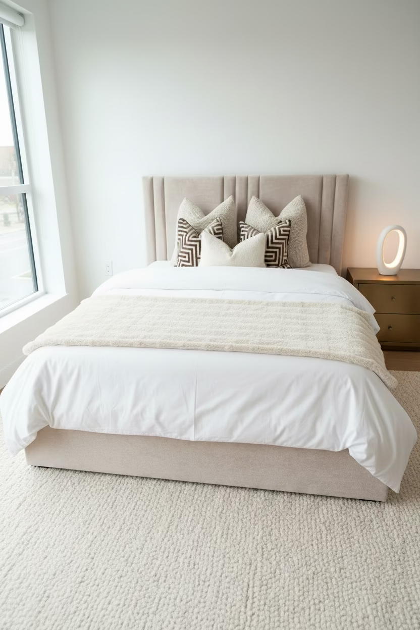 House of Will Ottoman Gas Lift Bed in Cream by Balmoral
