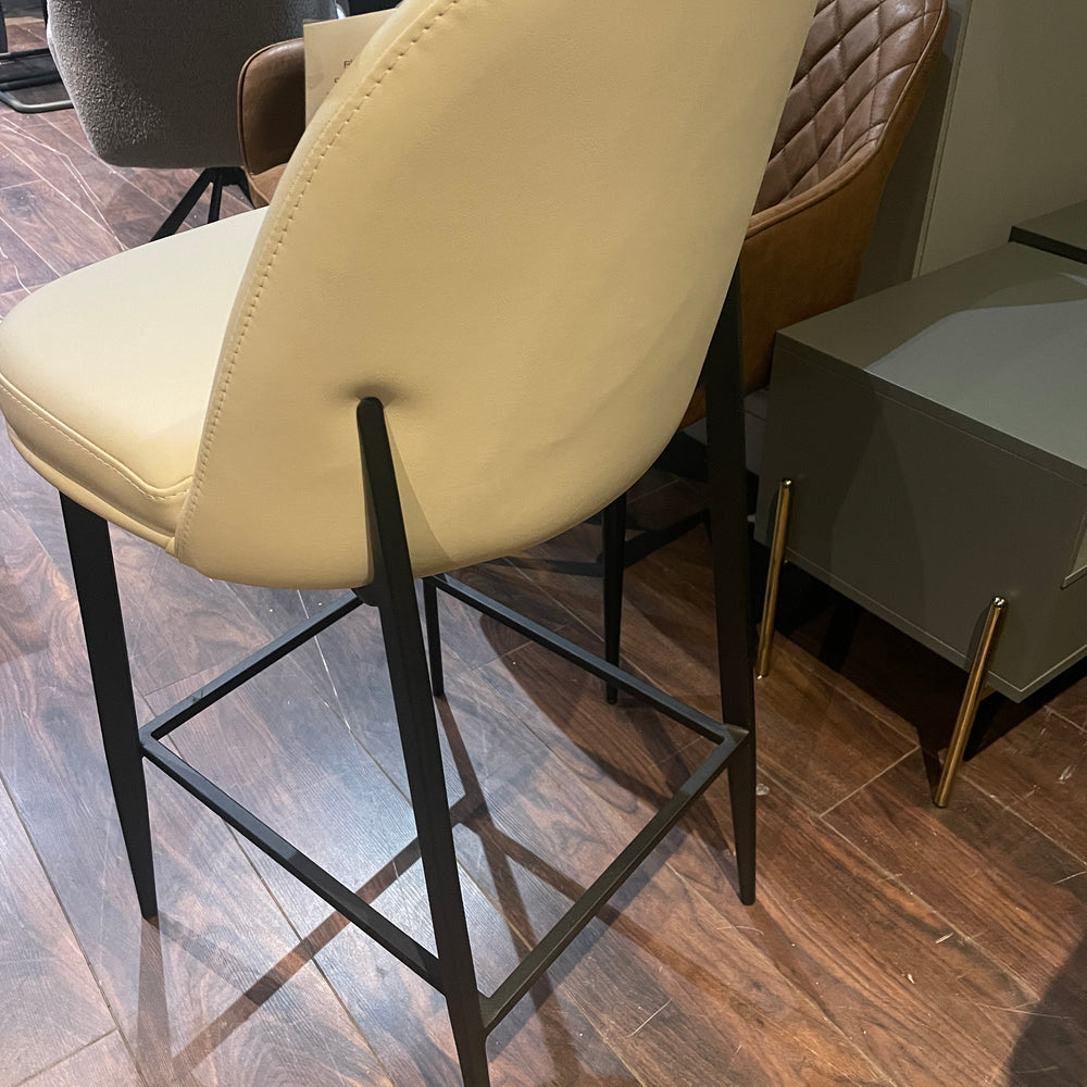 Duke counter bar chairs with taupe faux leather  available in set of 3 sooo comfy