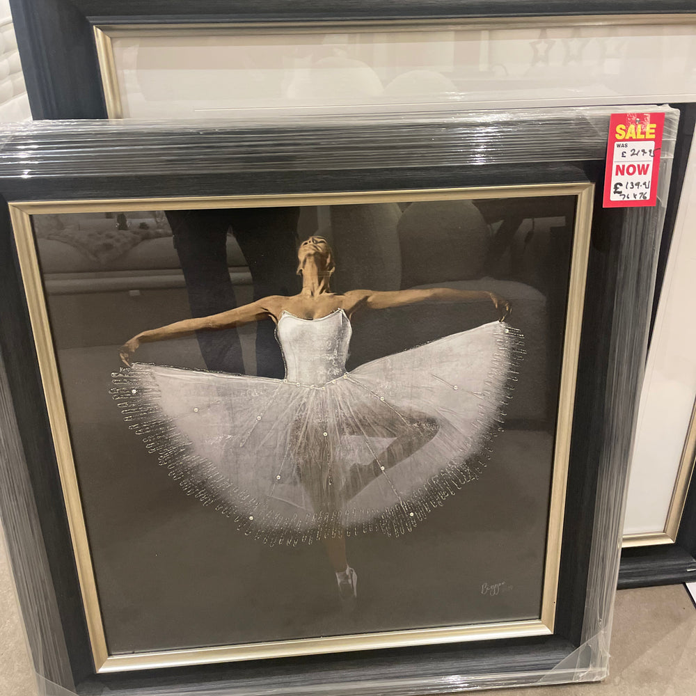 Ballerina  wall art with  stunning Vegas frame picture