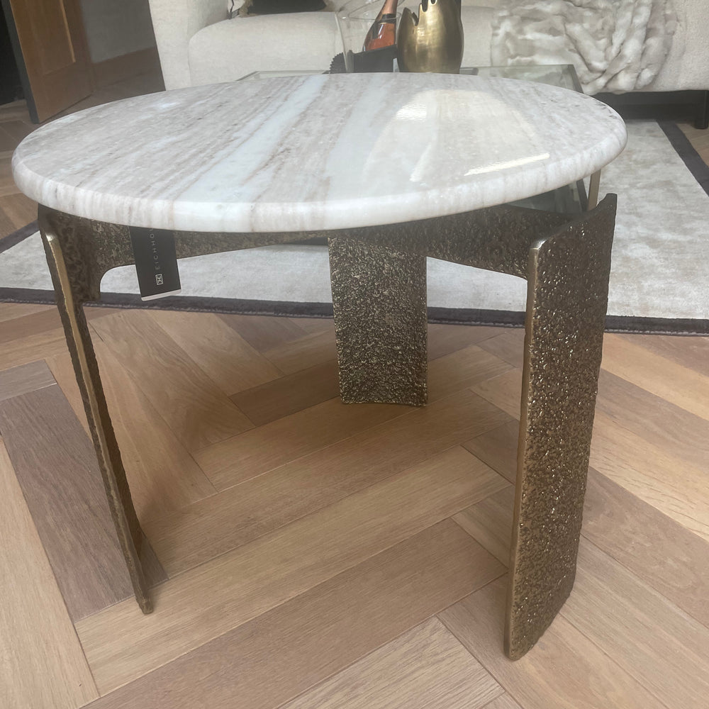 Coffee Table Bodega brass w marble top by Eichholtz