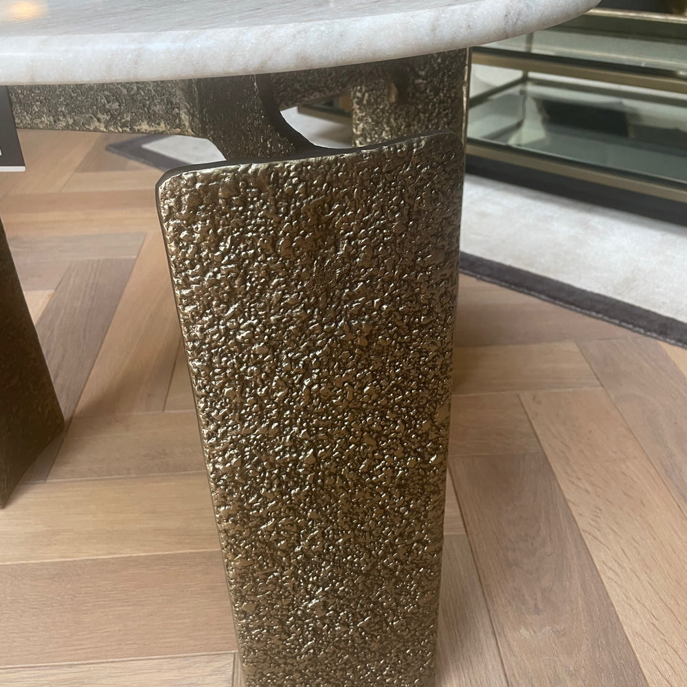 Coffee Table Bodega brass w marble top by Eichholtz