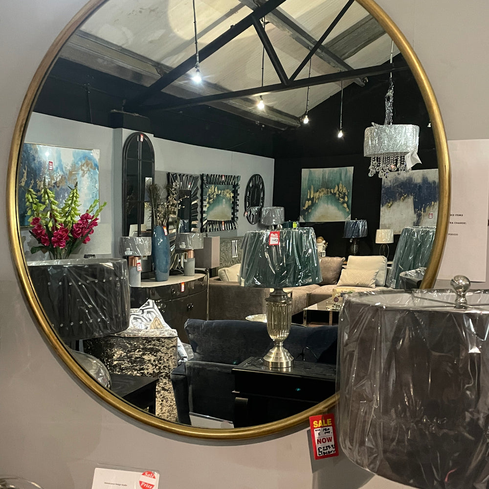 Liberty 120 cm round  gold mirror REDUCED clearance Limited Stock