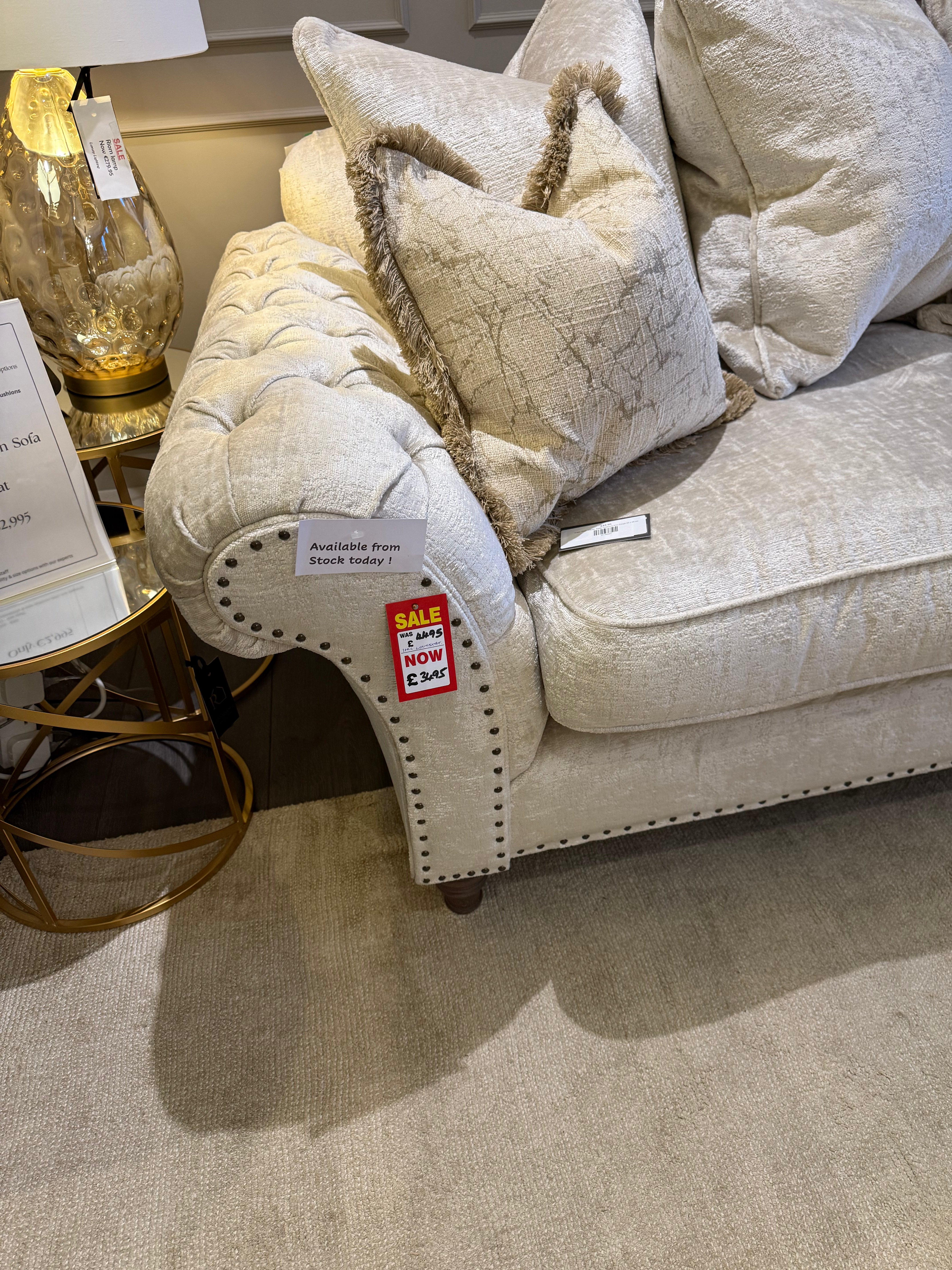 Byron K sofa and loveseat  in remi oyster by Westbridge save €1000