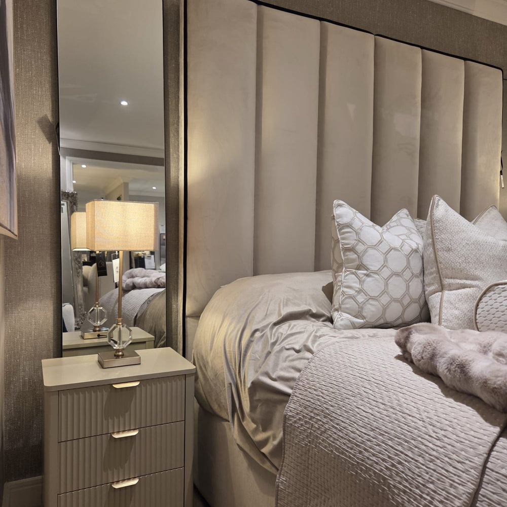 Custom Belle Bed frame with  super High Headboard