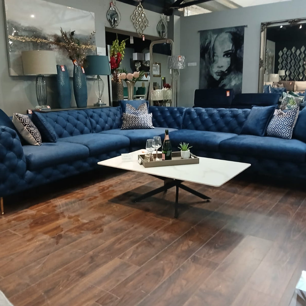 Extra Large  Vanessa chesterfield Corner sofas reduced  almost half price