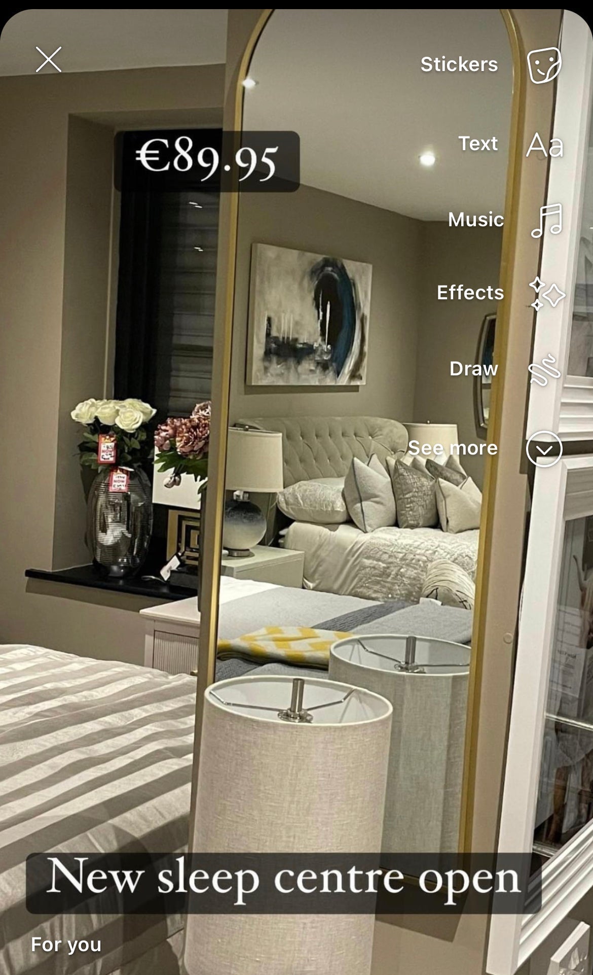 Karl Modern Arch Wall Mirror Gold 120 x 40cm