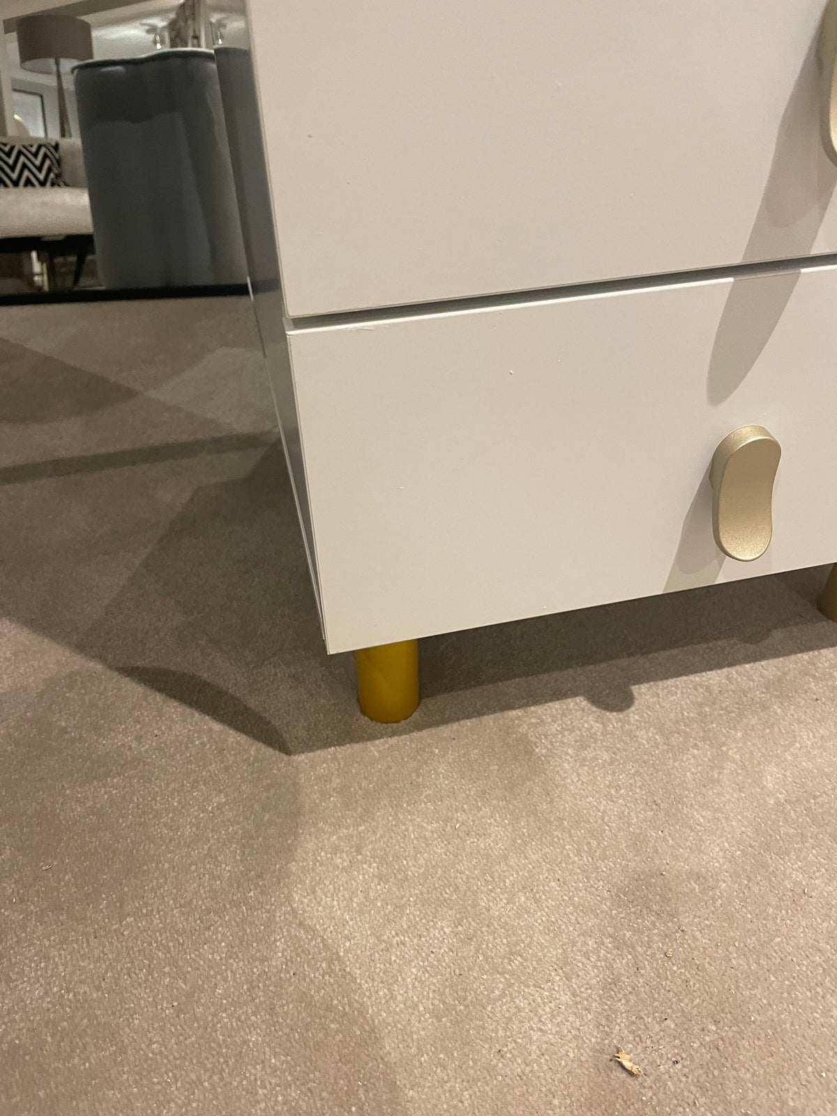 Karl grey Marl Dressing Table With Storage Drawers