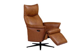 Leon Electric Reclining Accent Chair - Tan leather see details below