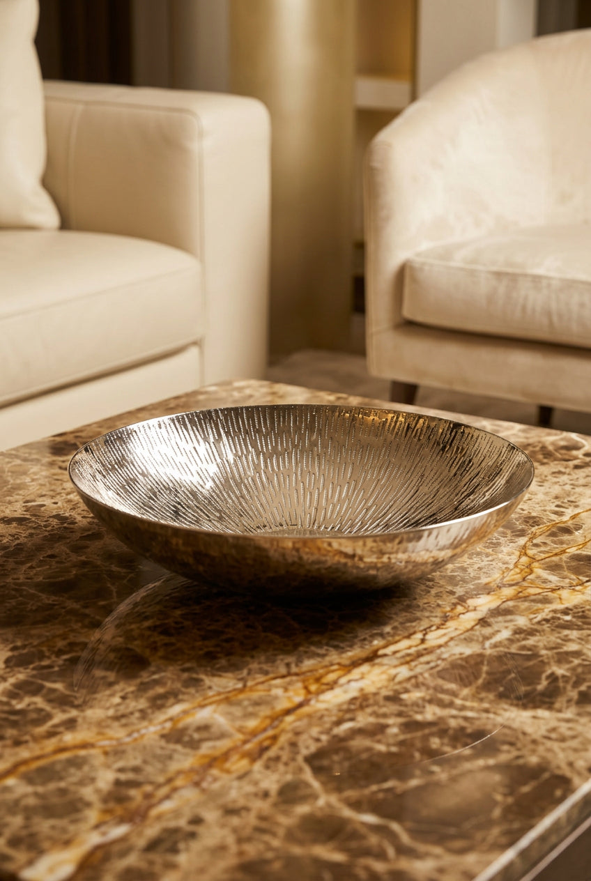 Large nickel bowl fabulous kitchen counter for fruit etc less than half price clearance in store pick up only