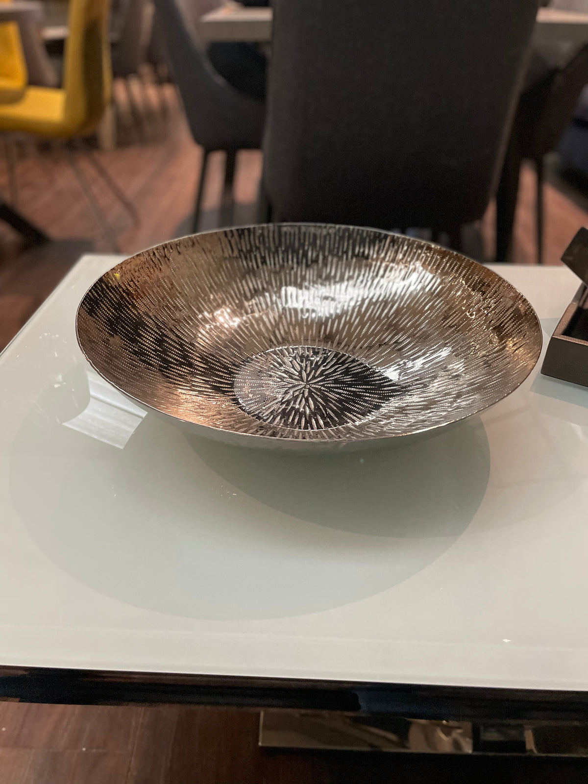 Large nickel bowl fabulous kitchen counter for fruit etc less than half price clearance in store pick up only