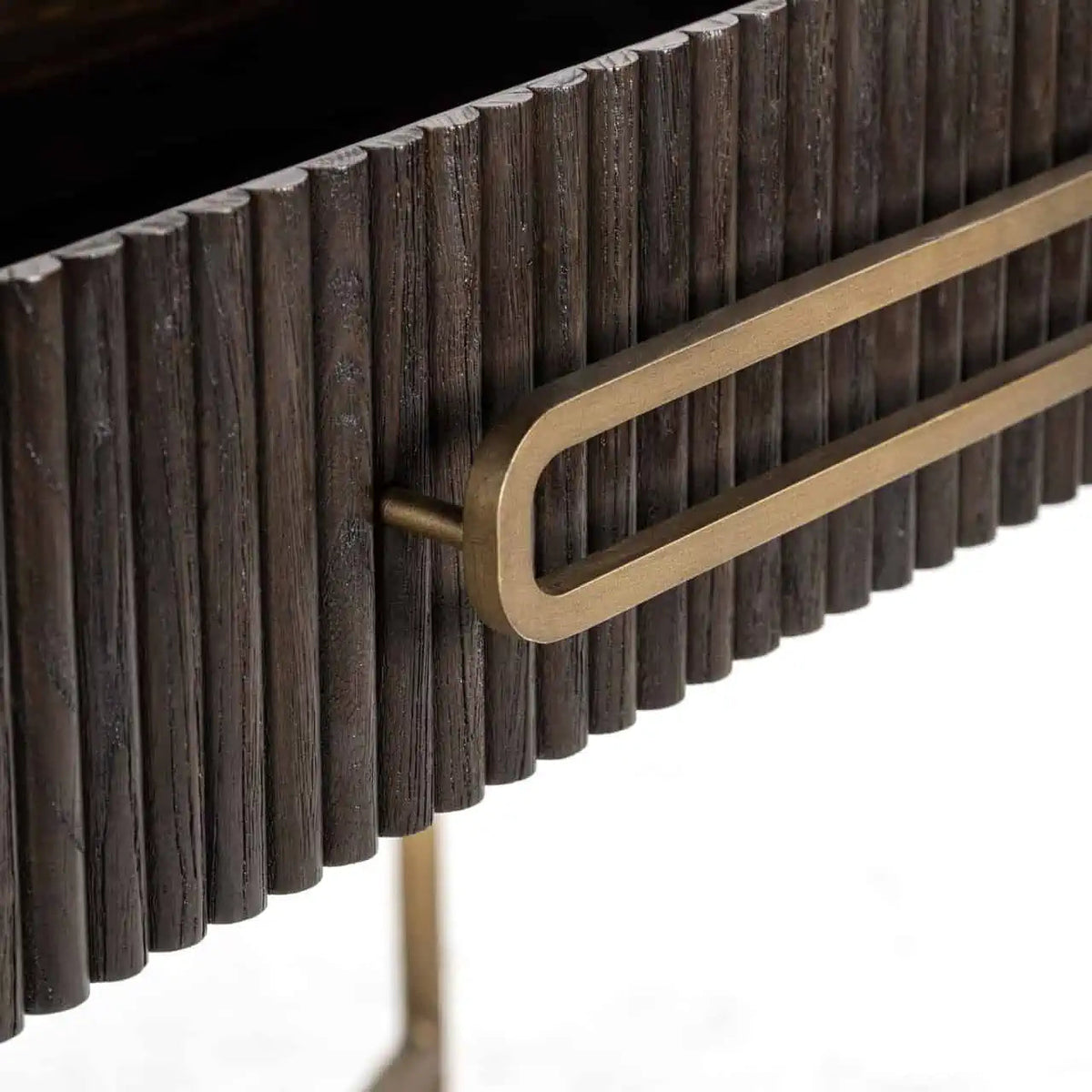 Lulu Console Table In brown & Brushed Gold REDUCED by 10%