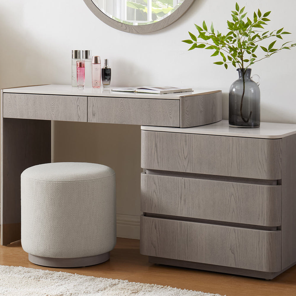 Mondi Dressing Table with 5 Drawer Chest Washed Oak