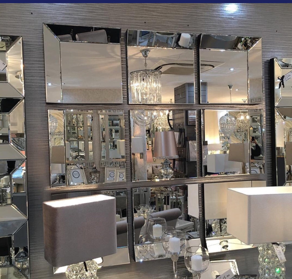 Medina 9 or 12 piece sectional mirrors group to order