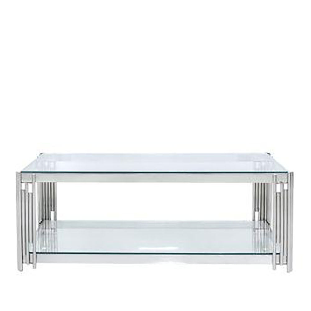 Medina Cohen Coffee Table chrome and glass last one reduced almost half price