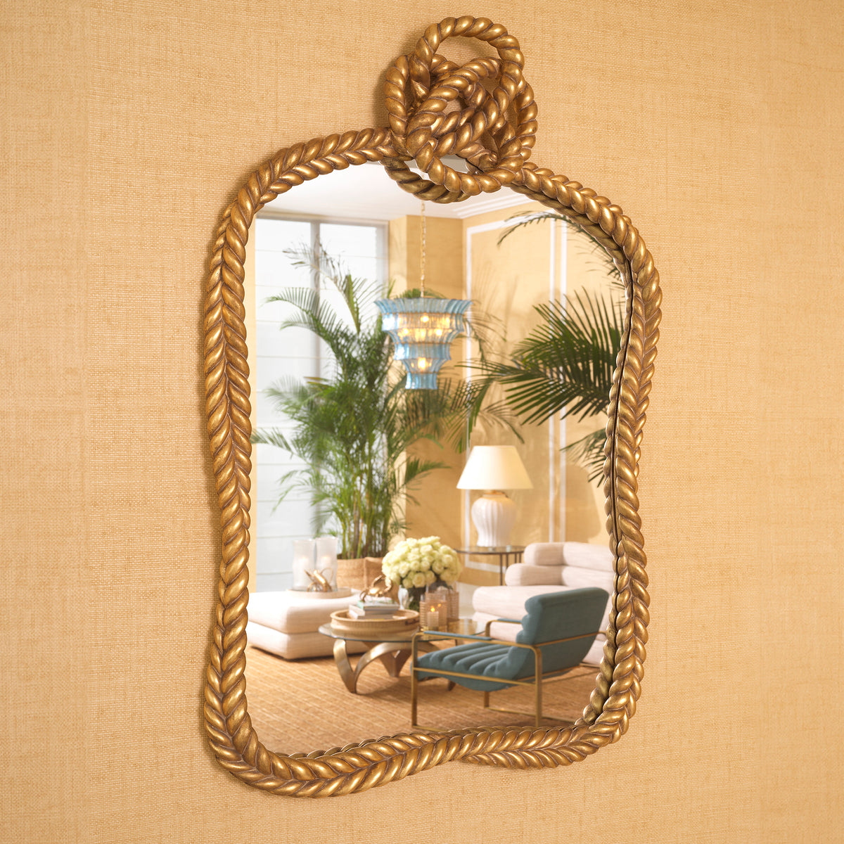Mirror Vincenso S antiqued gold leaf by Eichholtz