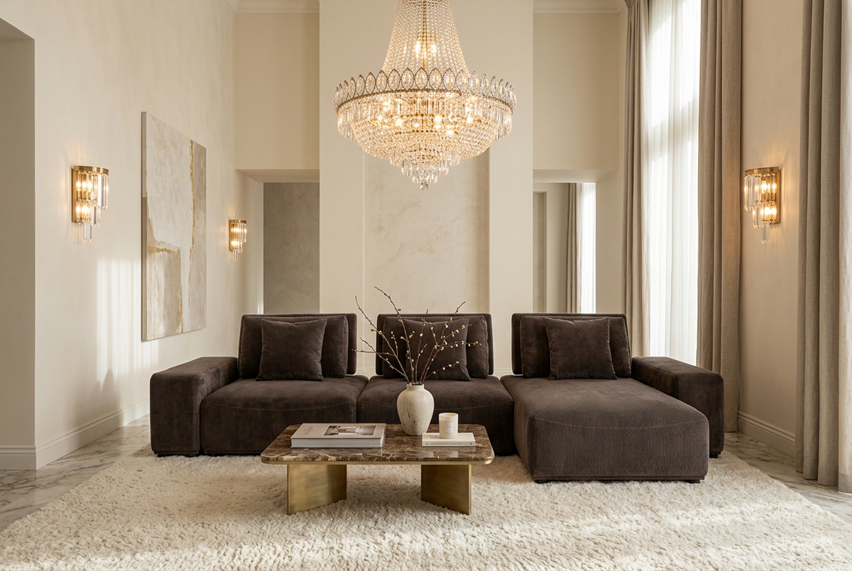 Mondial Modular Sofa with chaise by Eichholtz save up to 50% off ex display by Eichholtz