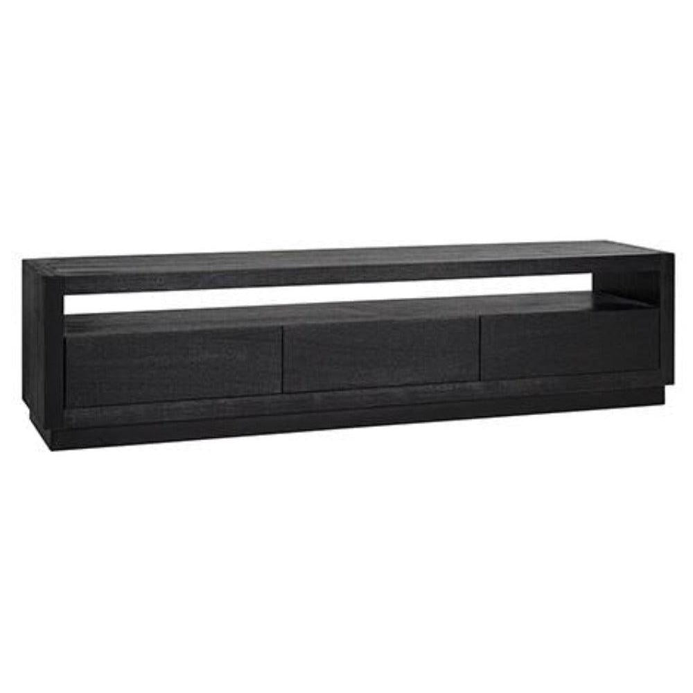 Ontario 3 drawer TV Media unit in black 185 cm