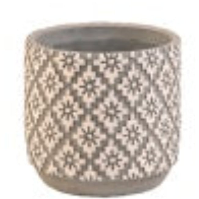 Patterned Concrete Pot 13.5cm clearance item for pick up