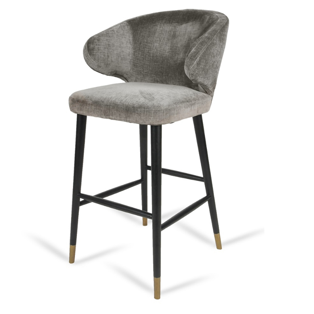 Renaissance Kensington Textured fabric Designer Bar Stool