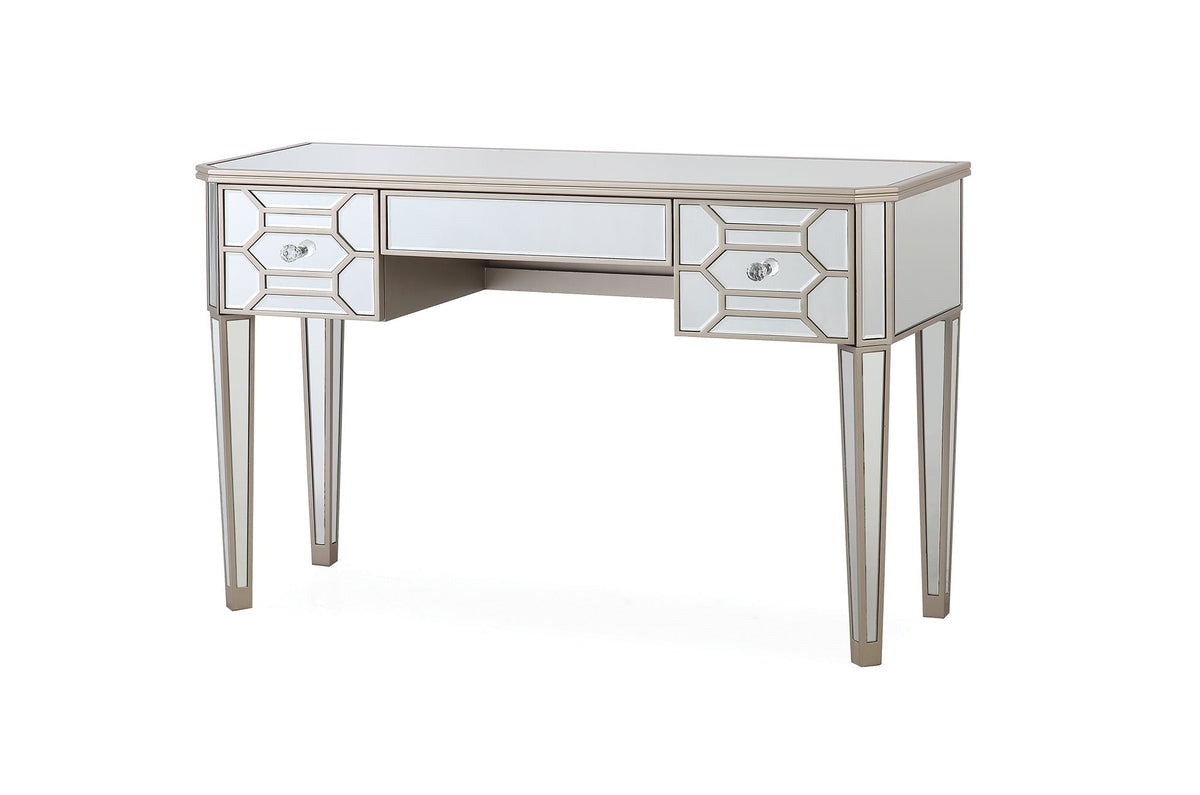Rosemary Dressing Table With 3 Drawers Gold reduced