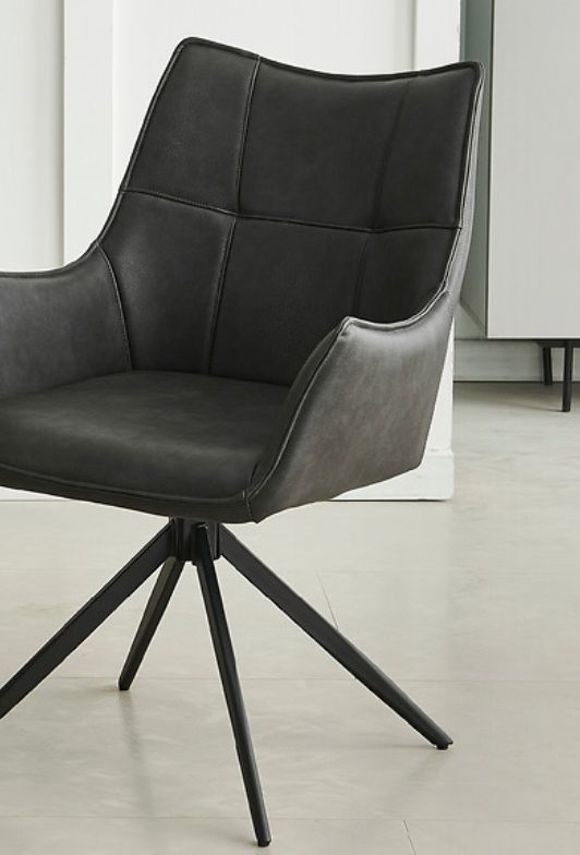 Vitality swivel dining chair in PU