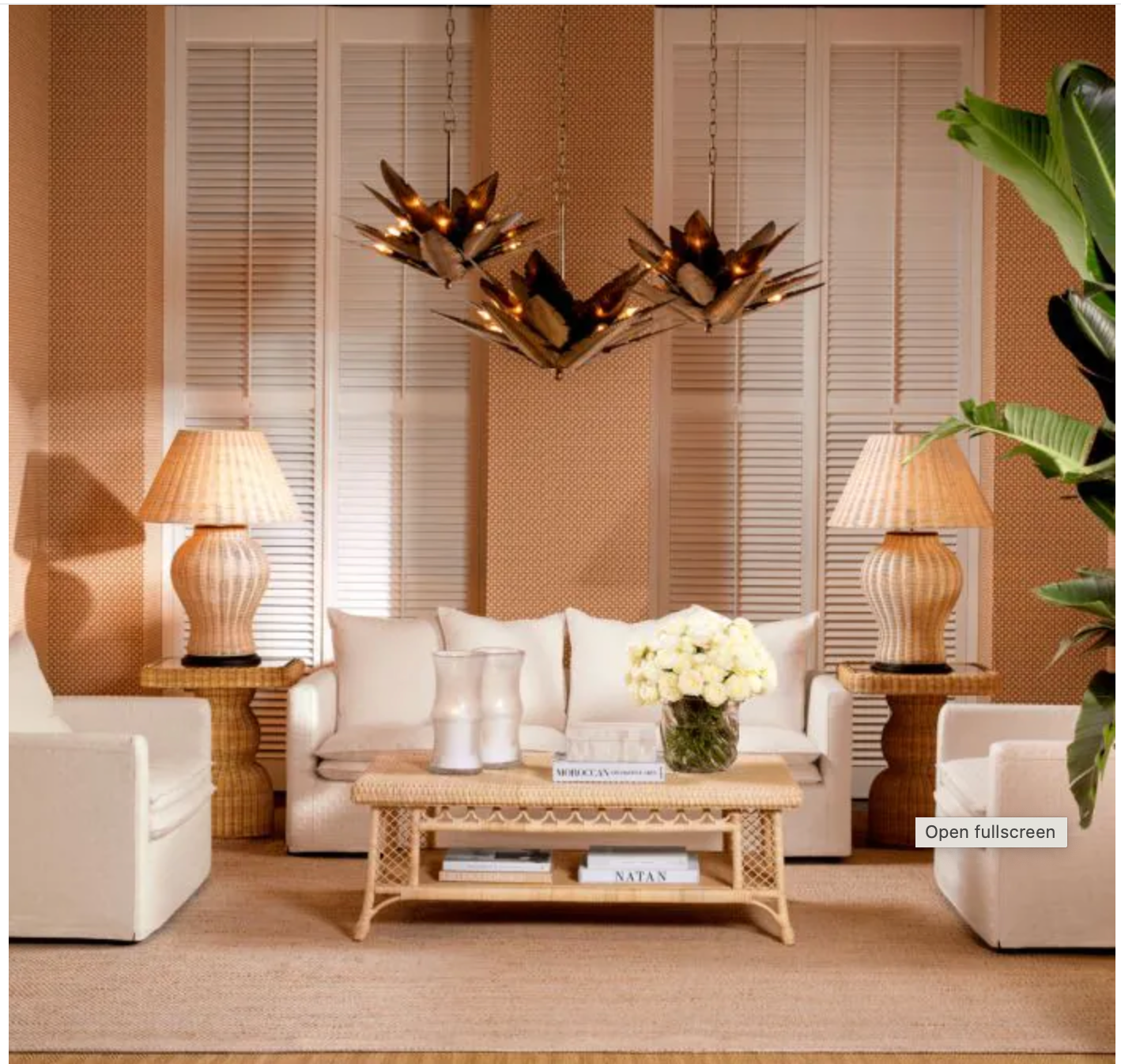 Coffee Table Saba Natural rattan by Eichholtz