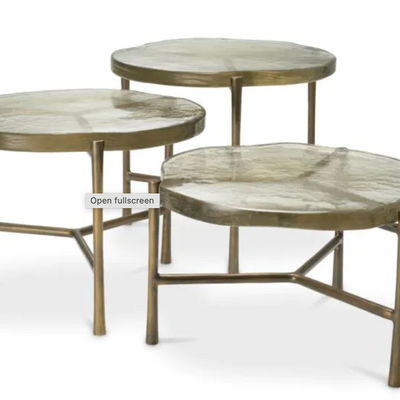 Coffee Table Baldovini set of 3 Vintage brass finish by Eichholtz