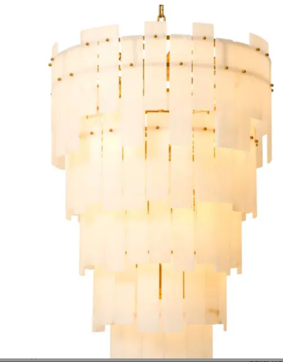 Chandelier Greyson XL Alabaster | antique brass finish by Eichholtz