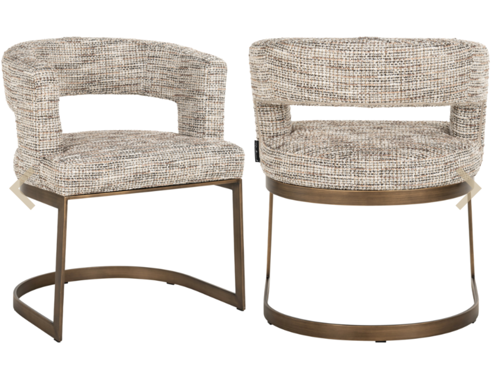 Dining chair Swivel Ellis in Trendy Nature fabric Reduced
