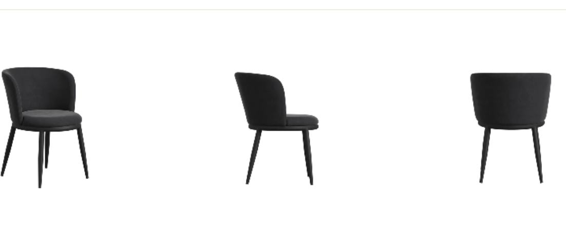Nomad dining chair black  set of 2