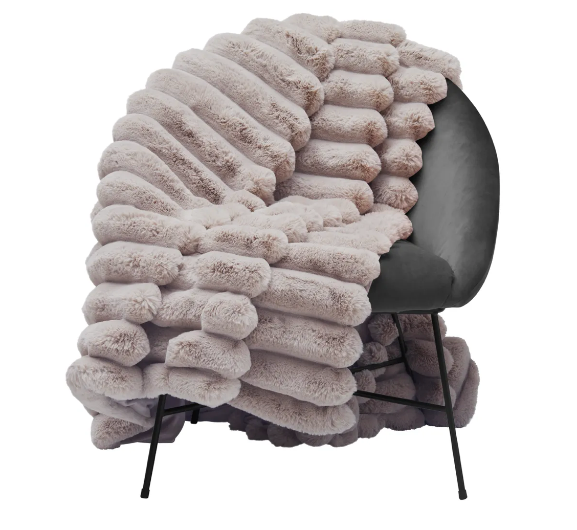Fun fur throw blanket by skinnwille