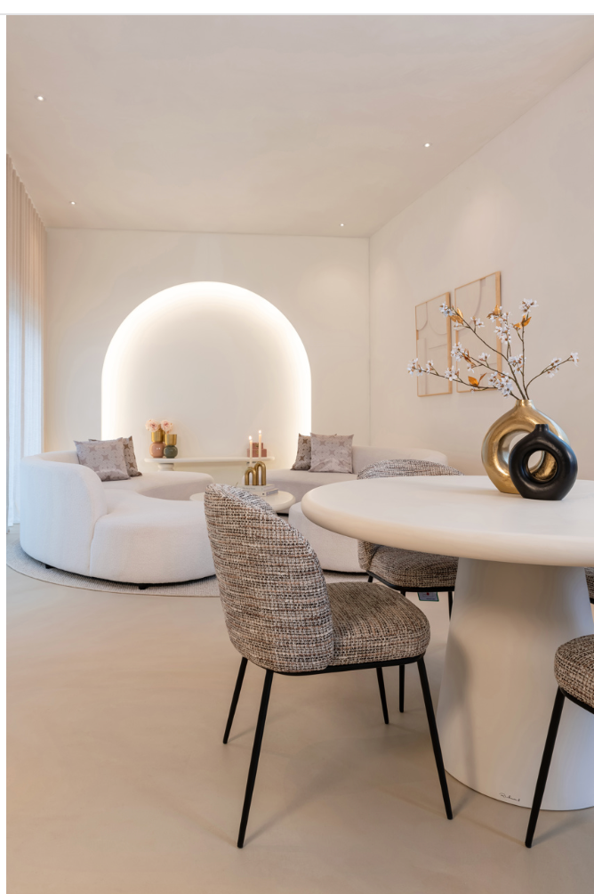 White Bloodstone round dining table Save 11% by Richmond