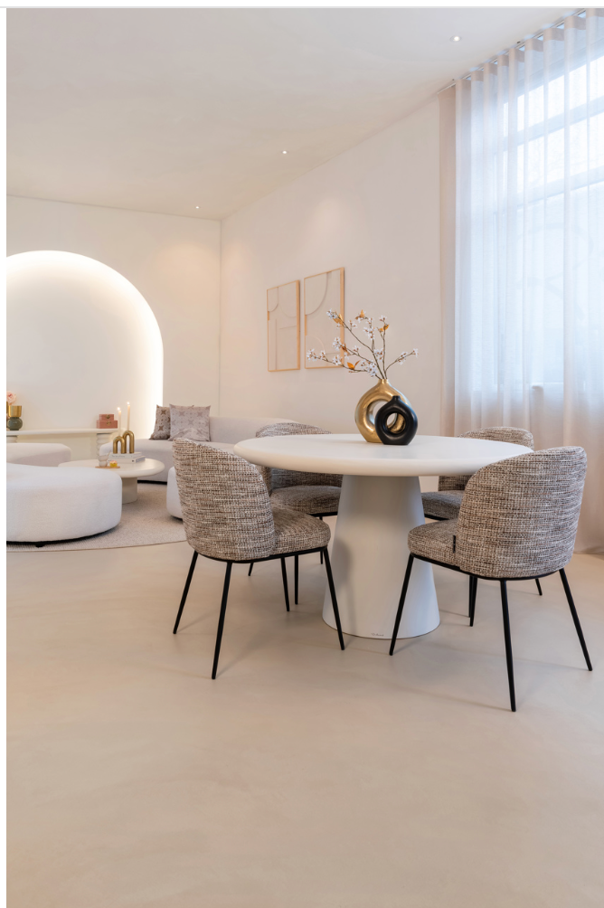 White Bloodstone round dining table Save 11% by Richmond