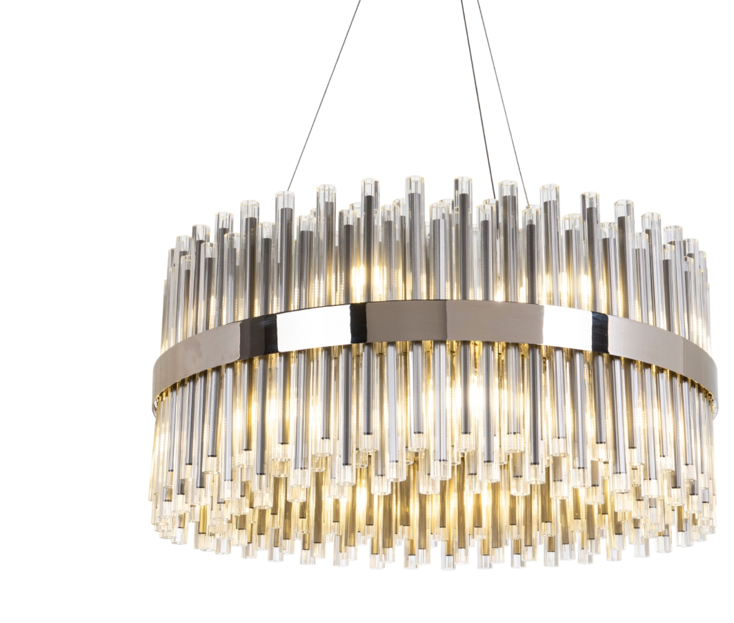 Colmar Nickel Chandelier 80cm by Rva