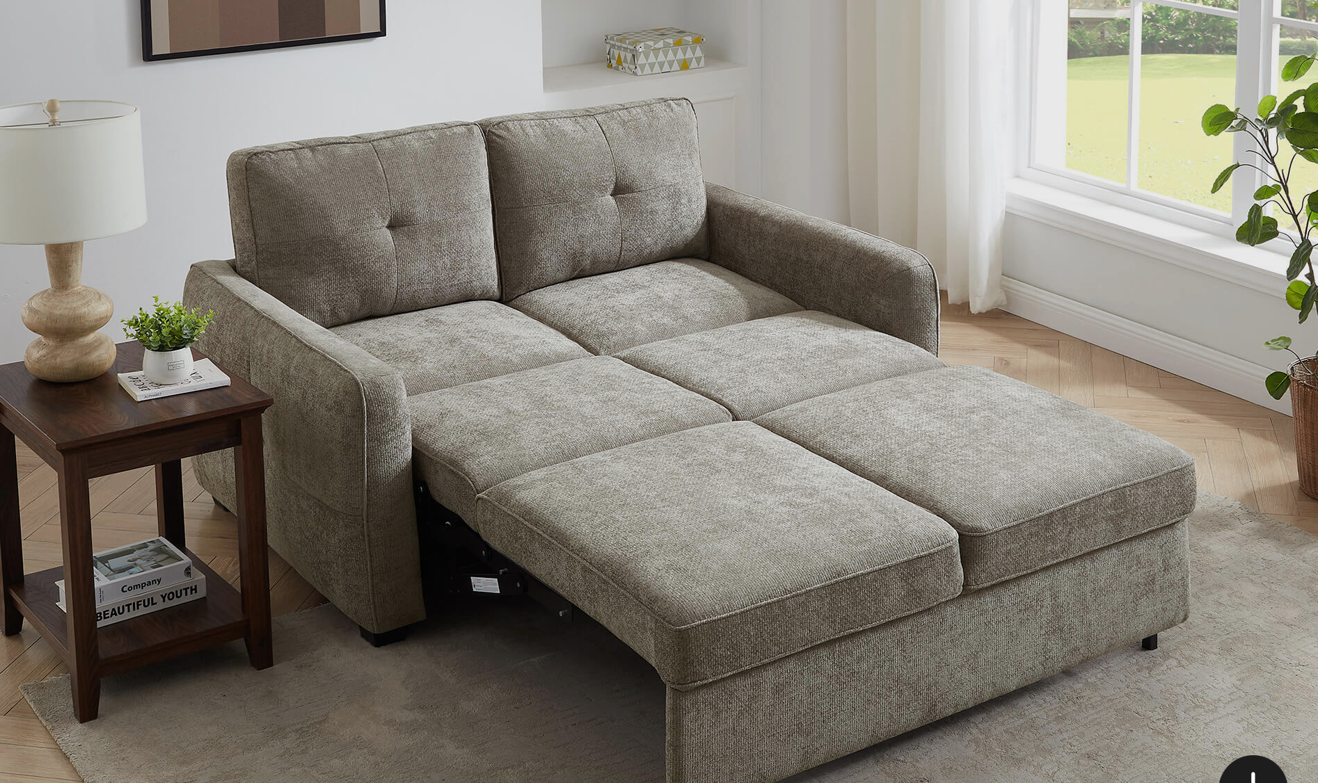 King sofa bed in Beige by VIDA
