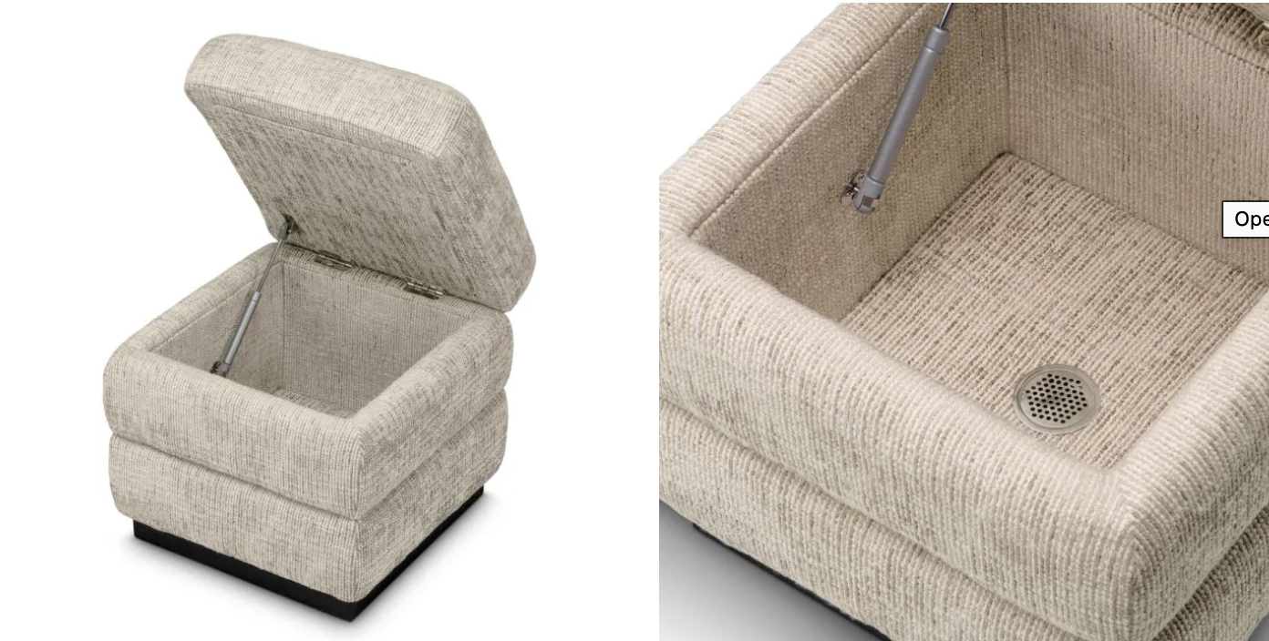 Stool Valmont - Creststone Beige Ebony Finish by Eichholtz