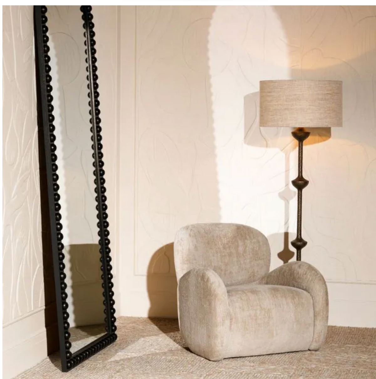 Mirror Kenton L Classic black finish by Eichholtz by Eichholtz
