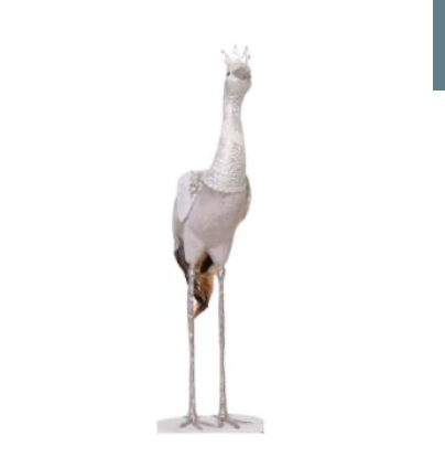 Christmas crane large with gold sparkles instore only by elmes