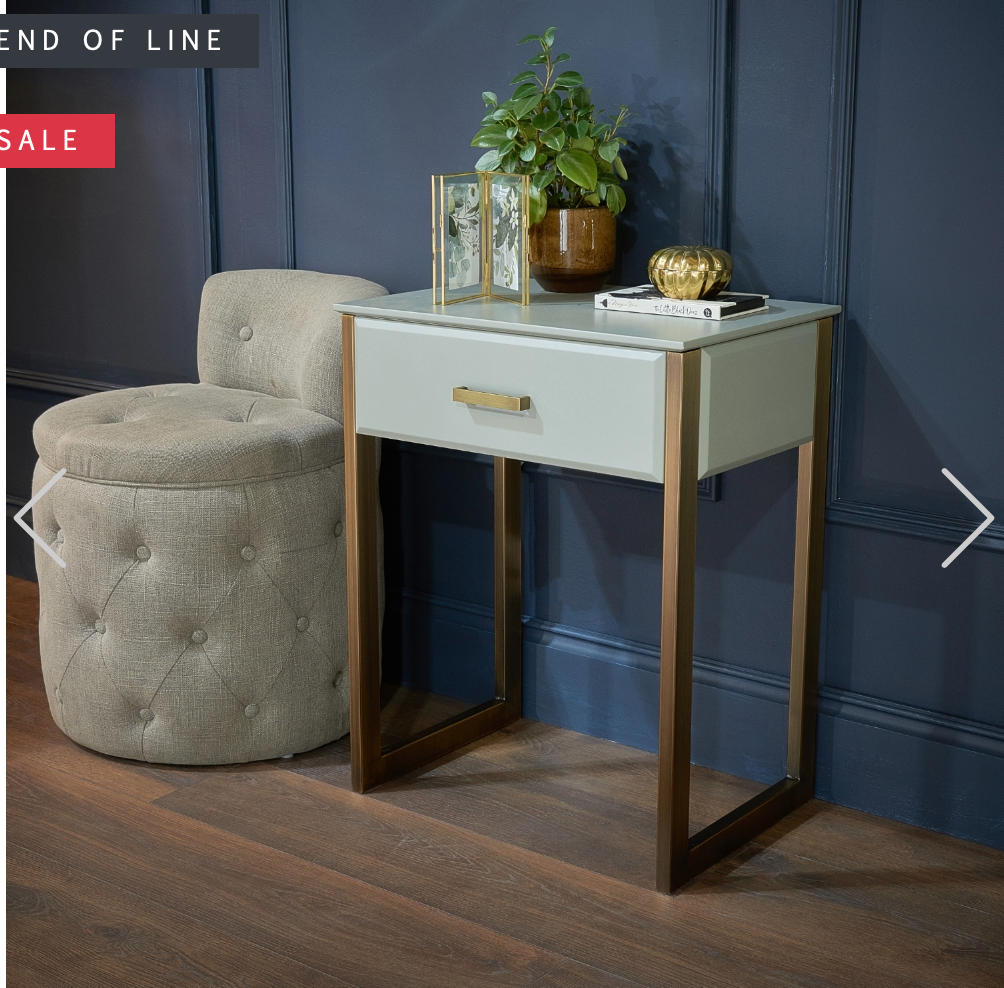 Verity Grey Designer Side Table by RV ASTLEY Reduced