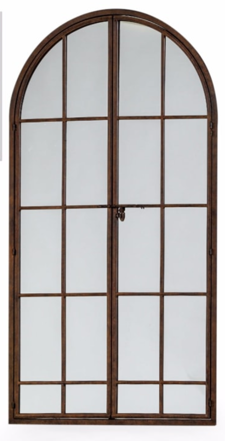 Tall XL Arch Window Garden 170 cm mirror on  SALE. Colour distressed
