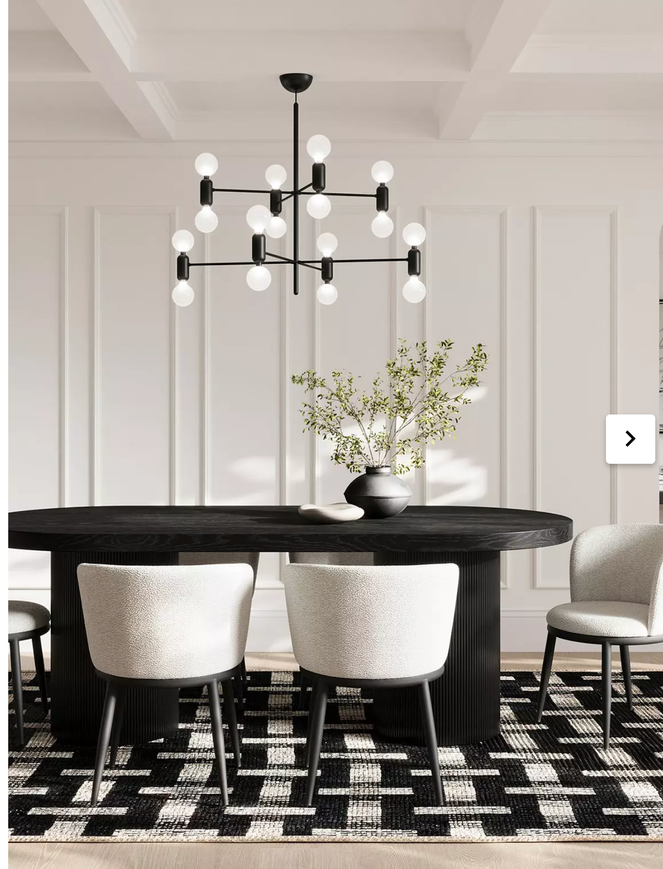 Nomad black dining table 220 cm by LPD