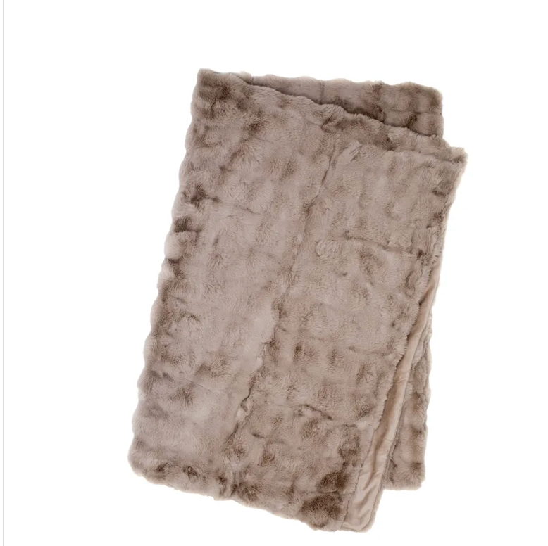Misty faux fur 120 x 180 cm large throw in choice of 5 shades by skinnwille
