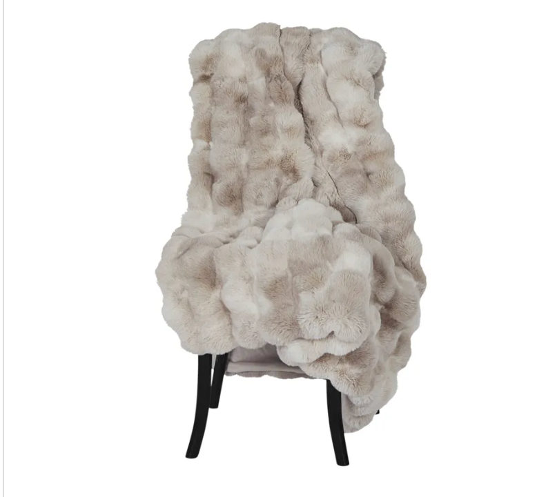 Misty faux fur 120 x 180 cm large throw in choice of 5 shades by skinnwille