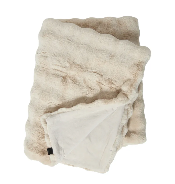 Misty faux fur 120 x 180 cm large throw in choice of 5 shades by skinnwille