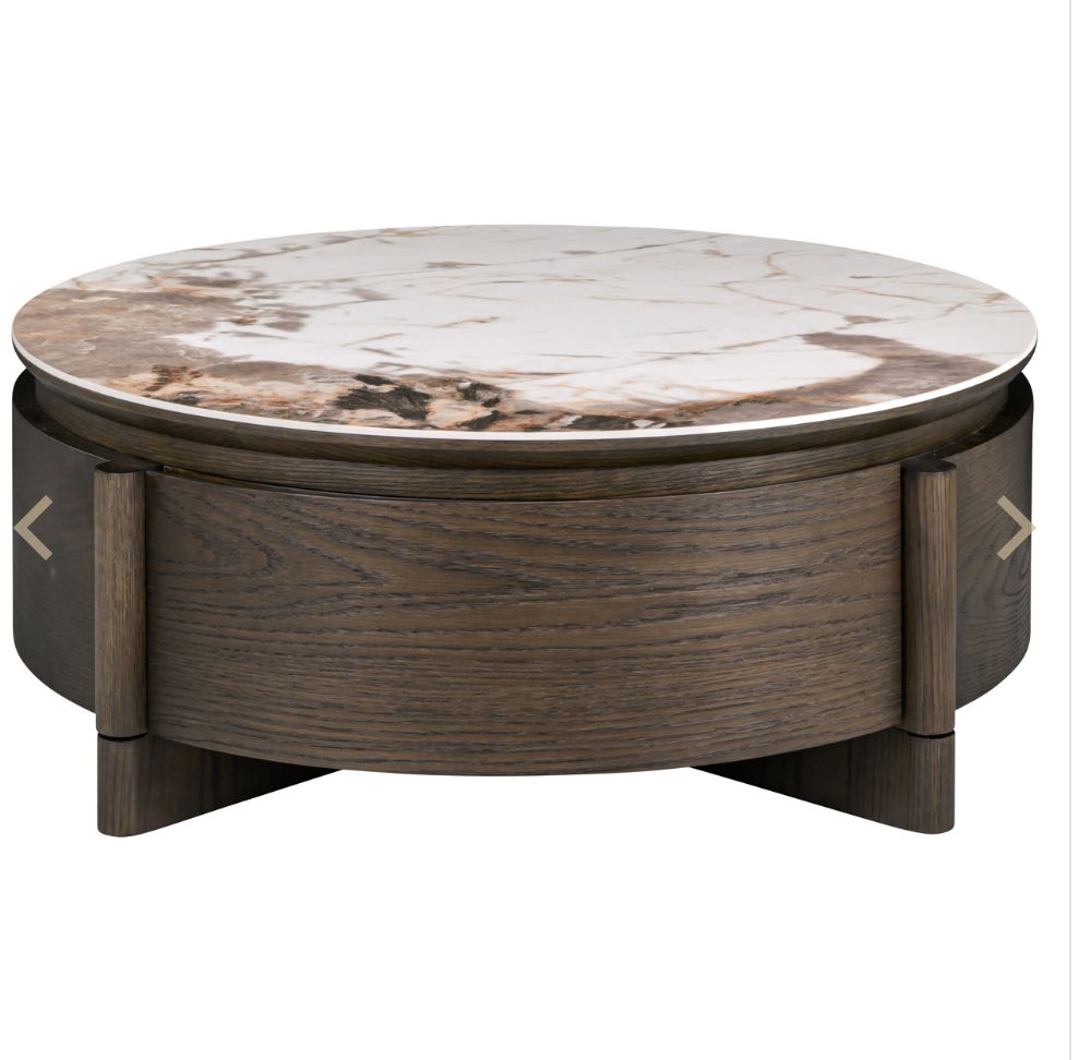 Coffee table Langford brown 90 cm with storage drawer save 10% by Richmond
