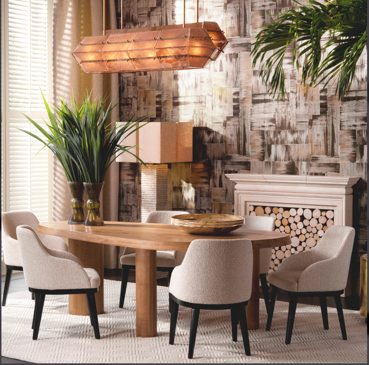 Dining Chair Costa with arm by Eichholtz ex showroom by Eichholtz
