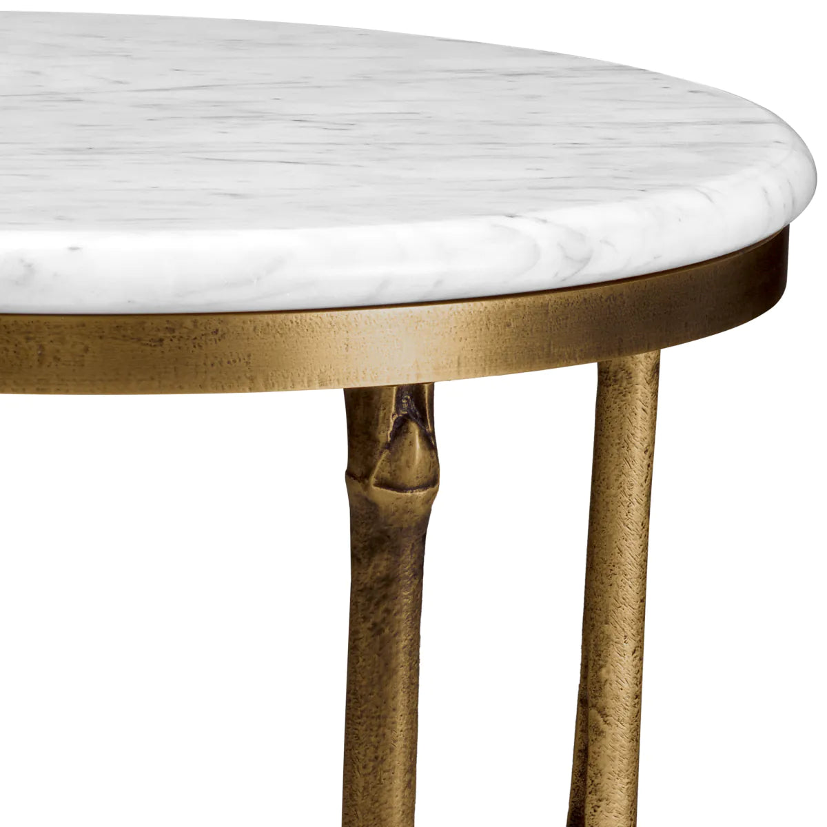 Side Table Pigna Vintage brass w marble by Eichholtz