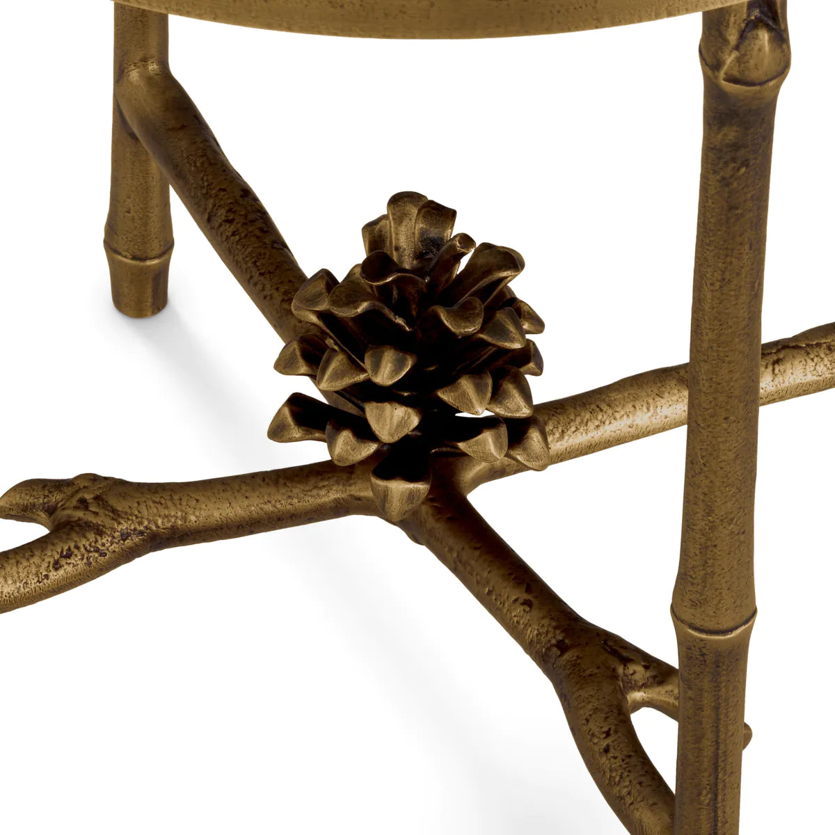 Side Table Pigna Vintage brass w marble by Eichholtz